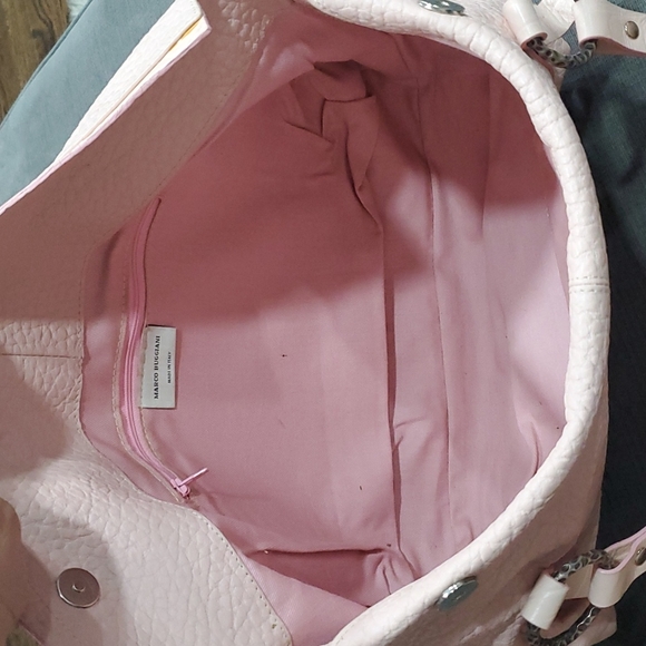 💥50% sale💥Marco Buggiani pink leather foldover handbag #1248 - Picture 7 of 12